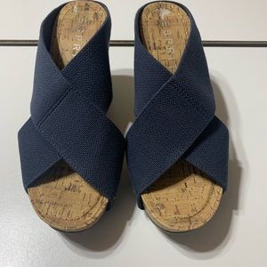 Super cute cork wedge shoes!